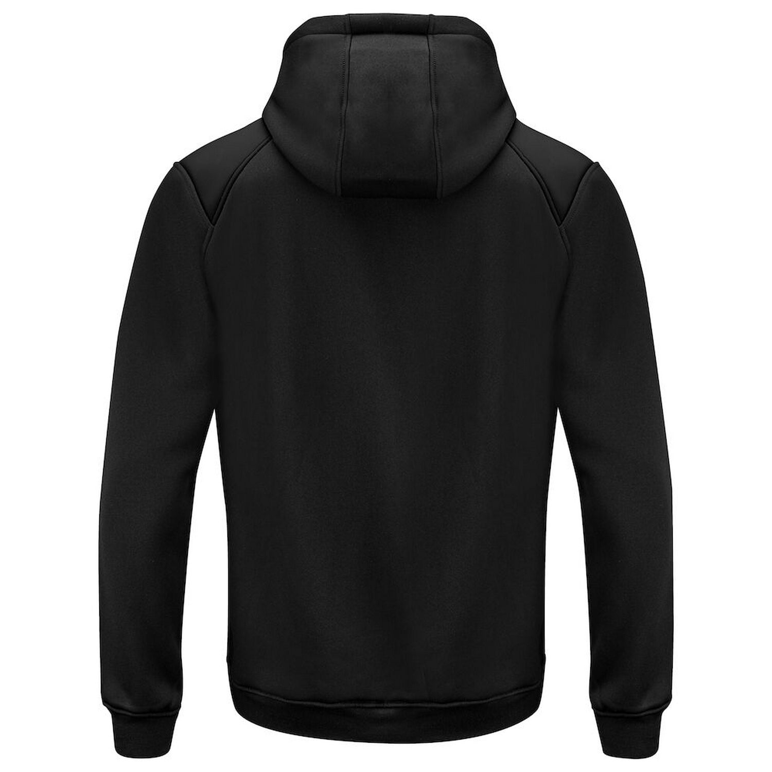 Black - Back - Projob Mens Full Zip Hoodie