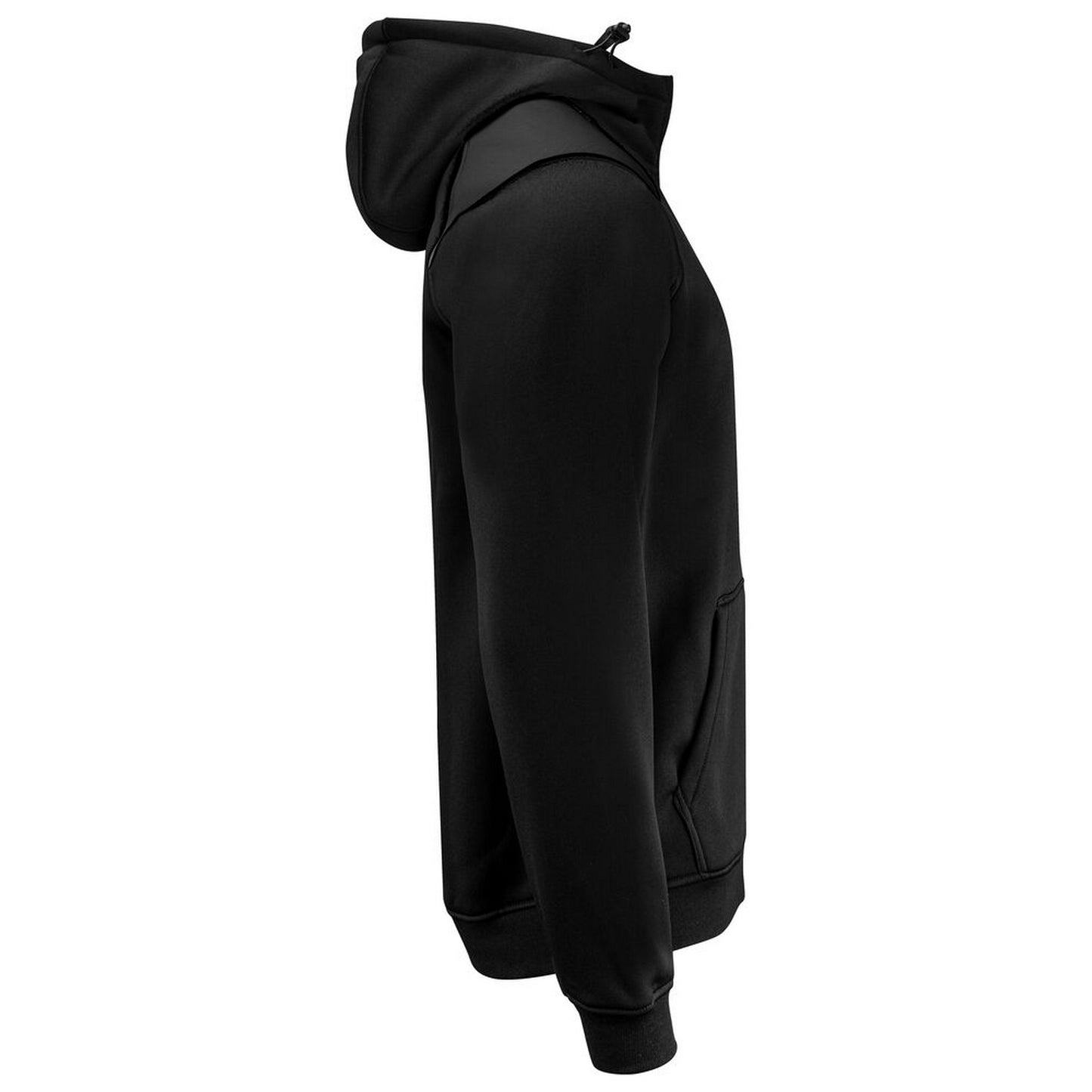 Black - Side - Projob Mens Full Zip Hoodie