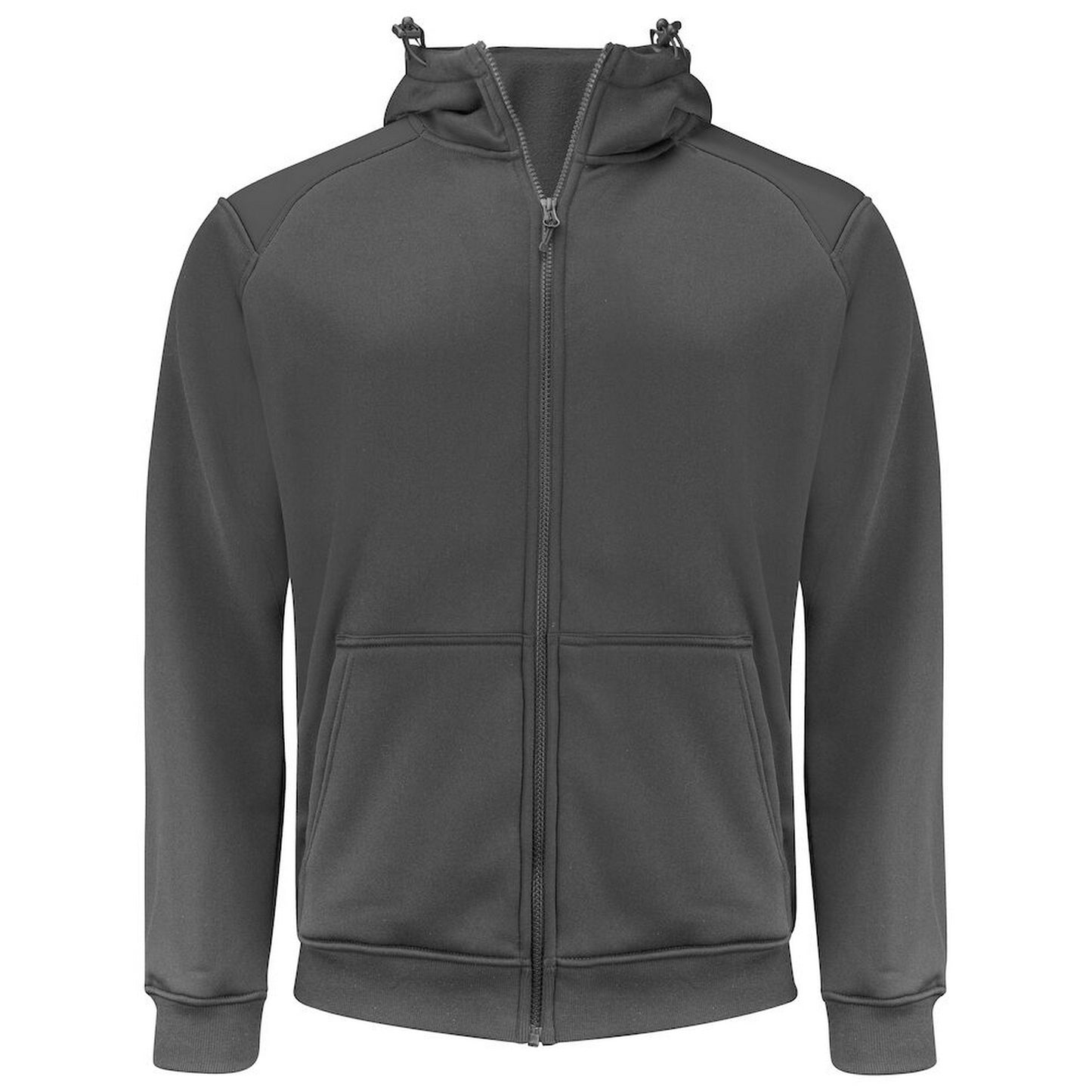 Grey - Front - Projob Mens Full Zip Hoodie