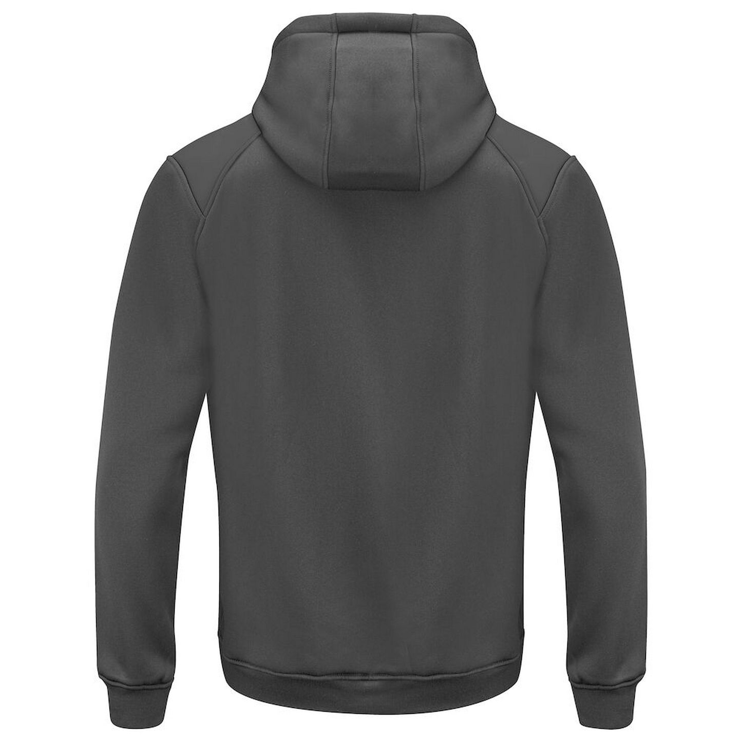 Grey - Back - Projob Mens Full Zip Hoodie