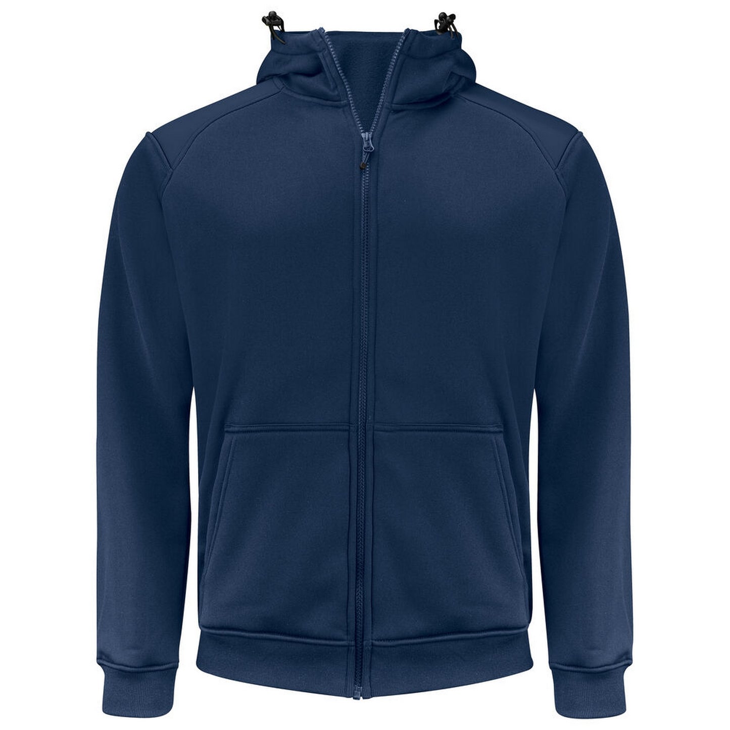 Navy - Front - Projob Mens Full Zip Hoodie