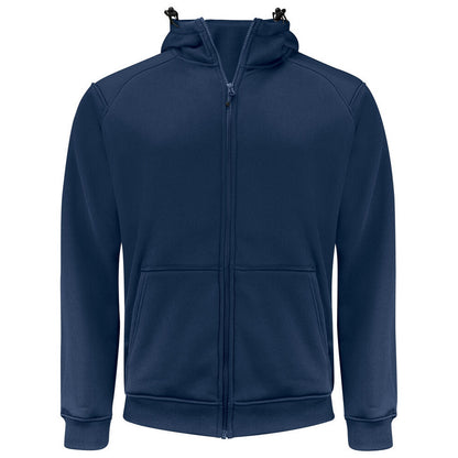 Navy - Front - Projob Mens Full Zip Hoodie