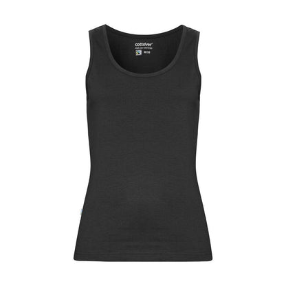Black - Front - Cottover Womens-Ladies Tank Top