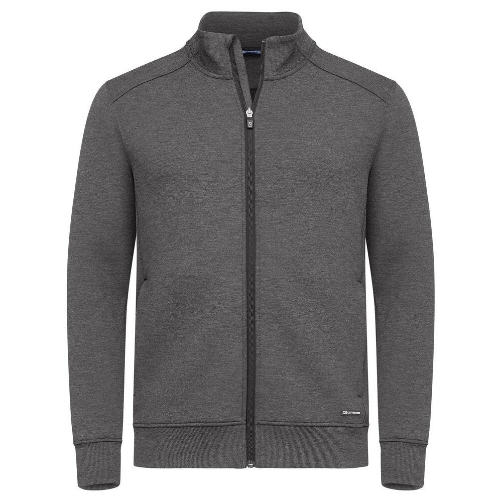 Anthracite Melange - Front - Cutter & Buck Mens Pemberton Full Zip Cardigan