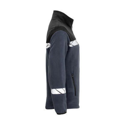 Navy-Black - Side - Projob Womens-Ladies Progression Full Zip Fleece Jacket