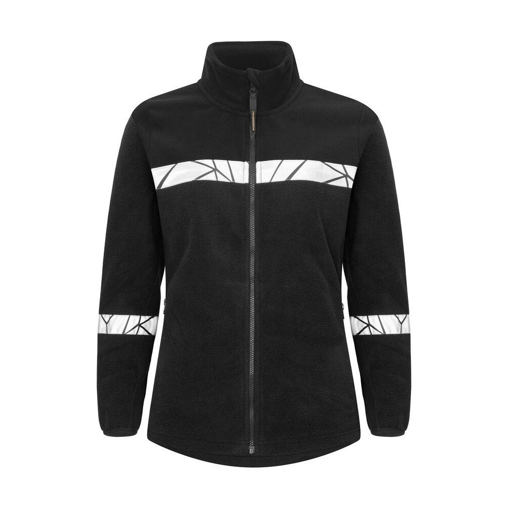 Black - Front - Projob Womens-Ladies Progression Full Zip Fleece Jacket