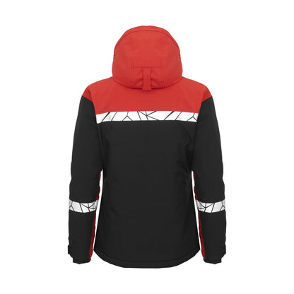 Black-Red - Back - Projob Womens-Ladies Progression Soft Shell Jacket