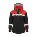 Black-Red - Front - Projob Womens-Ladies Progression Soft Shell Jacket