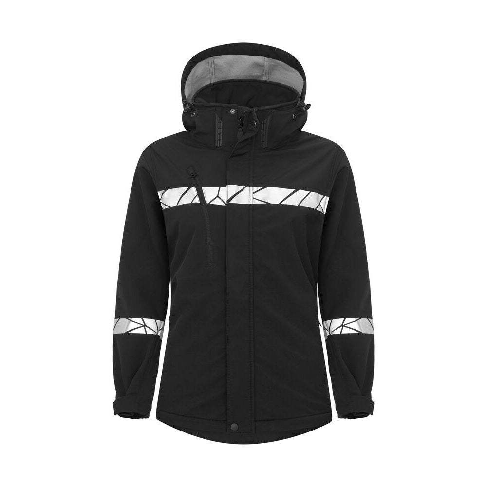 Black - Front - Projob Womens-Ladies Progression Soft Shell Jacket