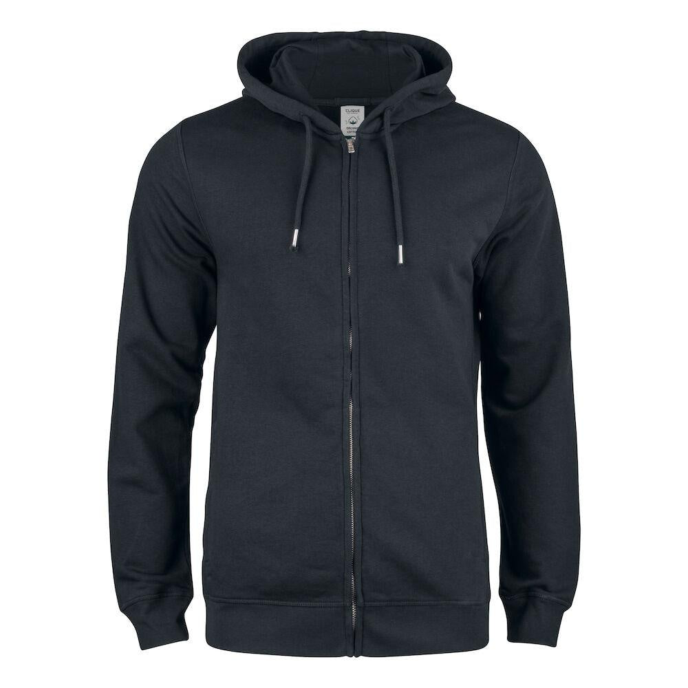 Black - Front - Clique Mens Premium OC Full Zip Hoodie