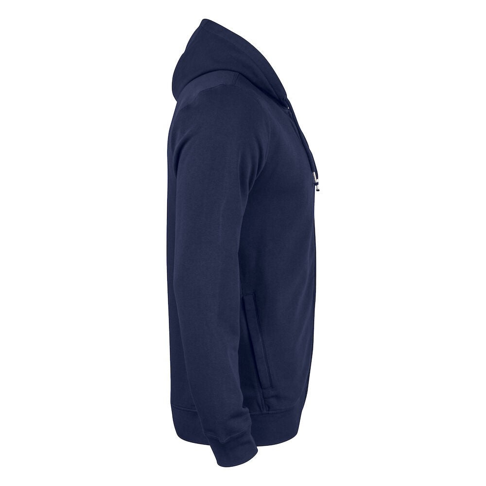 Dark Navy - Side - Clique Mens Premium OC Full Zip Hoodie