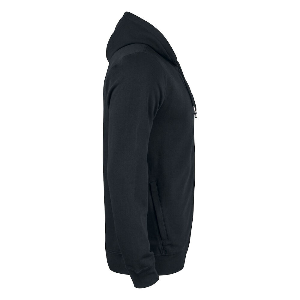 Black - Side - Clique Mens Premium OC Full Zip Hoodie