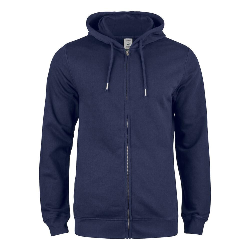 Dark Navy - Front - Clique Mens Premium OC Full Zip Hoodie