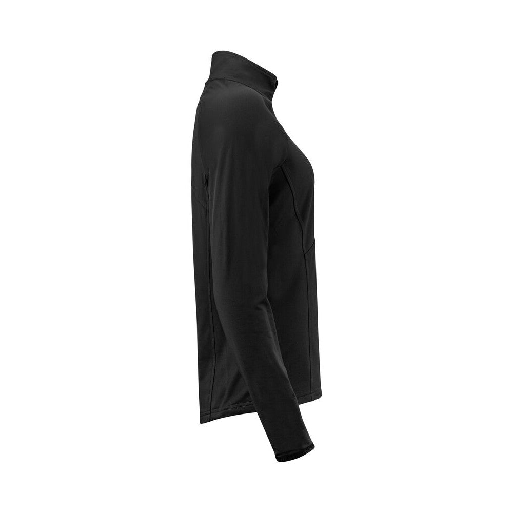 Black - Side - Cutter & Buck Womens-Ladies Adapt Half Zip Fleece Top