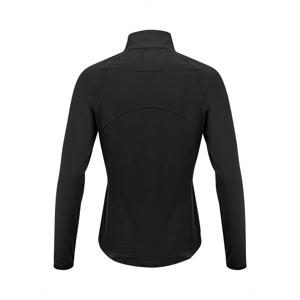 Black - Back - Cutter & Buck Womens-Ladies Adapt Half Zip Fleece Top