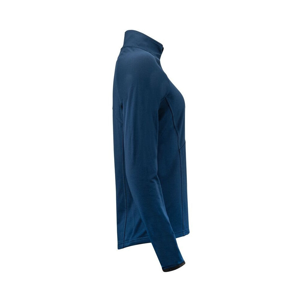 Dark Navy - Side - Cutter & Buck Womens-Ladies Adapt Half Zip Fleece Top