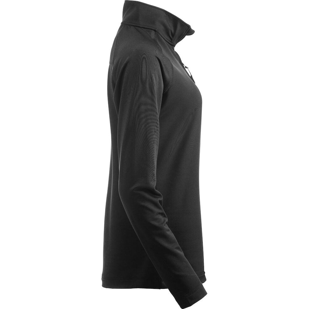 Black - Side - Cutter & Buck Womens-Ladies Coos Bay Half Zip Top
