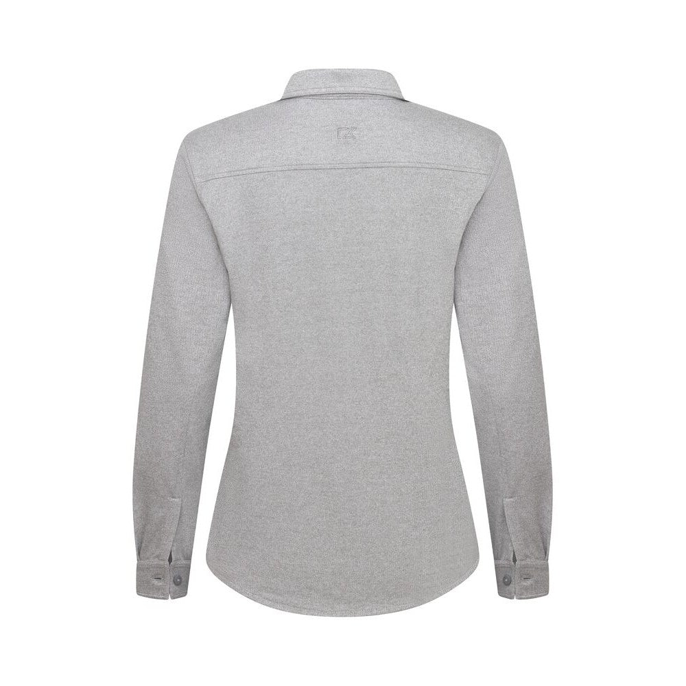 Grey Melange - Back - Cutter & Buck Womens-Ladies Advantage Shirt