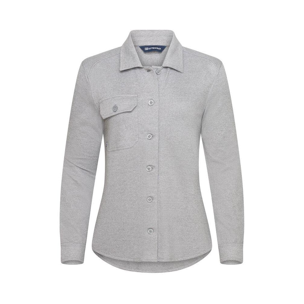 Grey Melange - Front - Cutter & Buck Womens-Ladies Advantage Shirt
