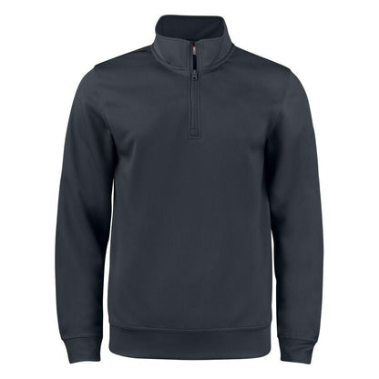 Black - Front - Clique Childrens-Kids Basic Active Quarter Zip Track Top