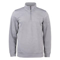 Grey Melange - Front - Clique Childrens-Kids Basic Active Quarter Zip Track Top