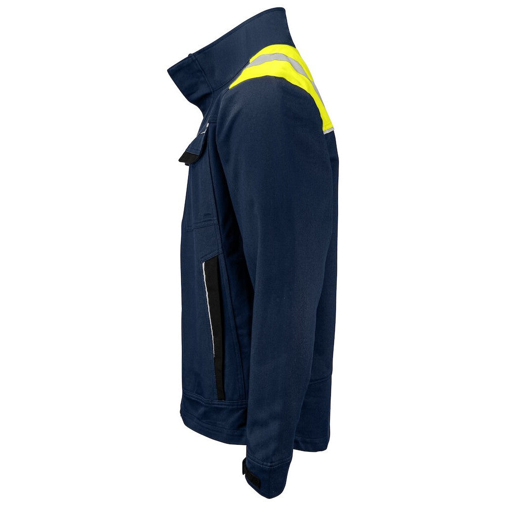 Navy-Yellow - Lifestyle - Projob Mens Cotton Jacket
