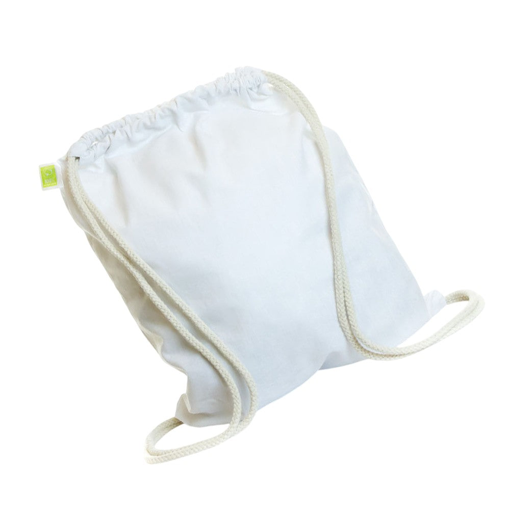 White - Back - United Bag Store Cotton Drawstring Bag