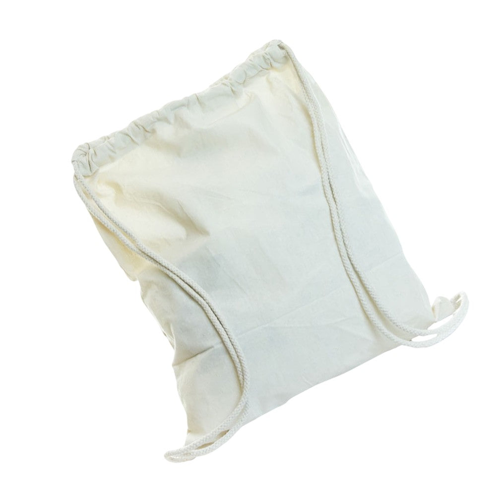 Natural - Back - United Bag Store Cotton Drawstring Bag