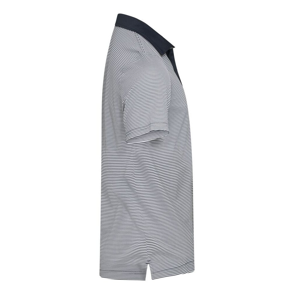Dark Navy - Side - Cutter & Buck Mens Virtue Stripes Polo Shirt