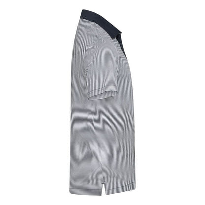Dark Navy - Side - Cutter & Buck Mens Virtue Stripes Polo Shirt