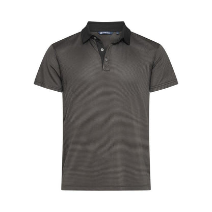 Black - Front - Cutter & Buck Mens Virtue Stripes Polo Shirt