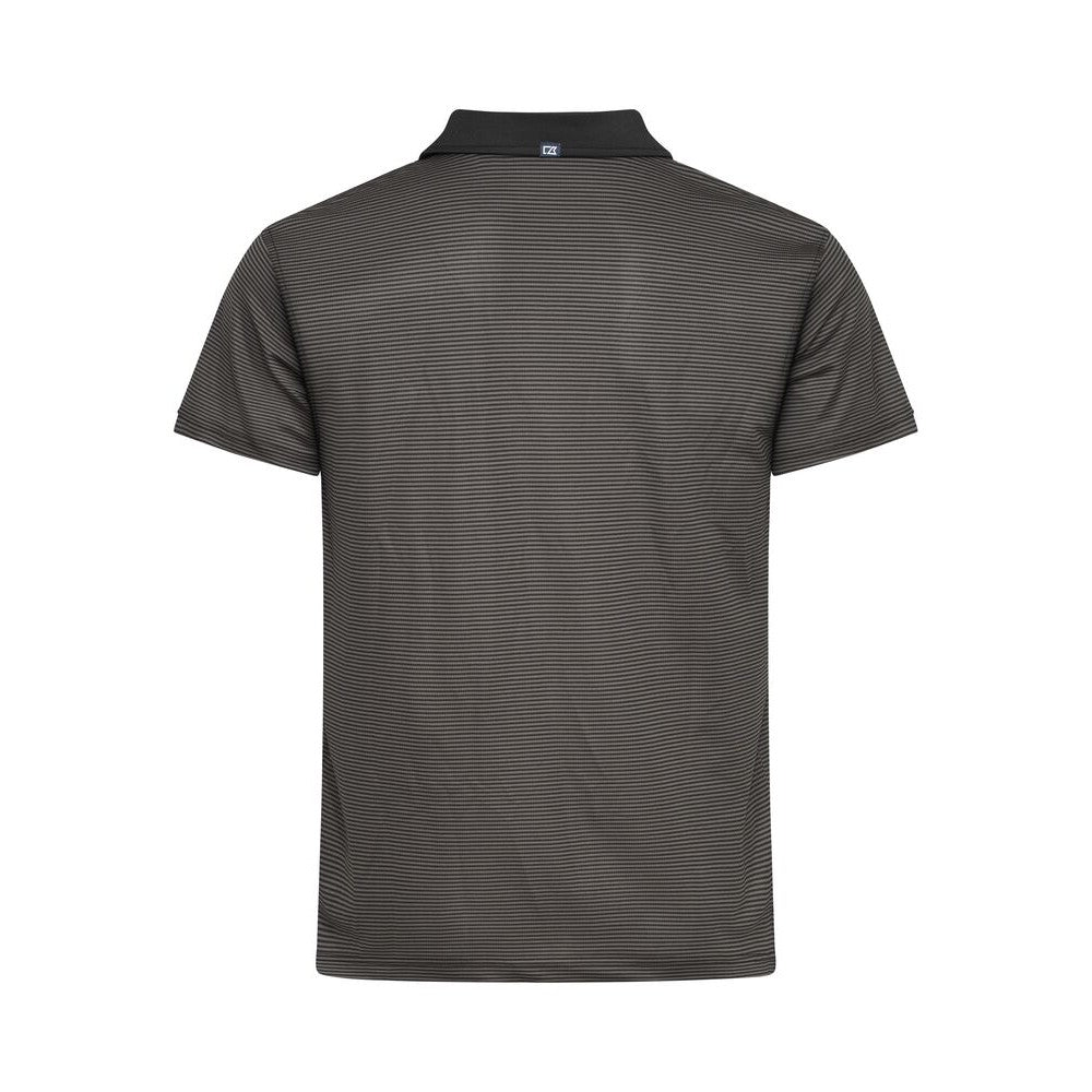 Black - Back - Cutter & Buck Mens Virtue Stripes Polo Shirt