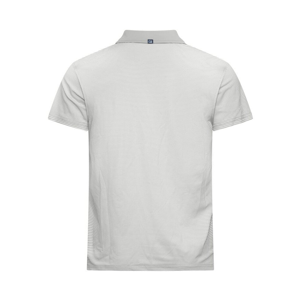 Silver - Back - Cutter & Buck Mens Virtue Stripes Polo Shirt
