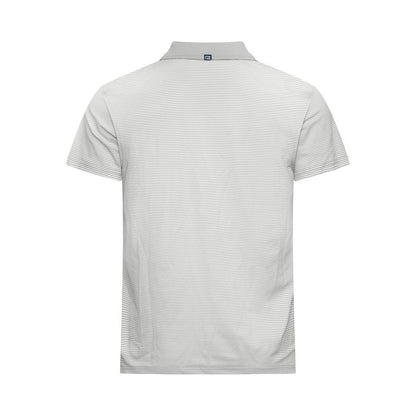 Silver - Back - Cutter & Buck Mens Virtue Stripes Polo Shirt