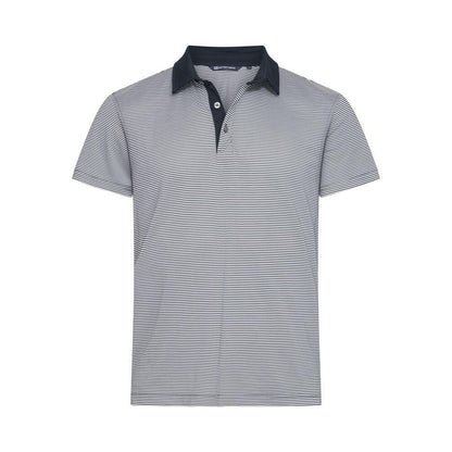 Dark Navy - Front - Cutter & Buck Mens Virtue Stripes Polo Shirt