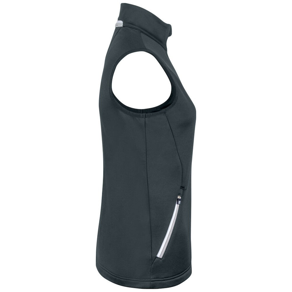 Charcoal - Side - Cutter & Buck Womens-Ladies Snoqualmie Fleece Gilet