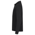 Black - Lifestyle - Clique Mens Premium Stretch Long-Sleeved Polo Shirt