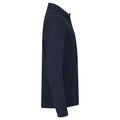 Navy - Side - Clique Mens Premium Stretch Long-Sleeved Polo Shirt