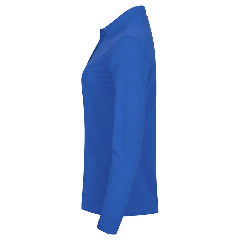 Royal Blue - Lifestyle - Clique Womens-Ladies Manhattan Long-Sleeved Polo Shirt