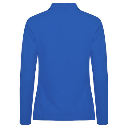 Royal Blue - Back - Clique Womens-Ladies Manhattan Long-Sleeved Polo Shirt
