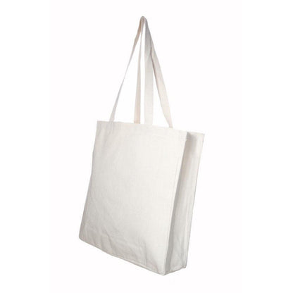 Natural - Front - United Bag Store Cotton Gusseted 207ml Shopper