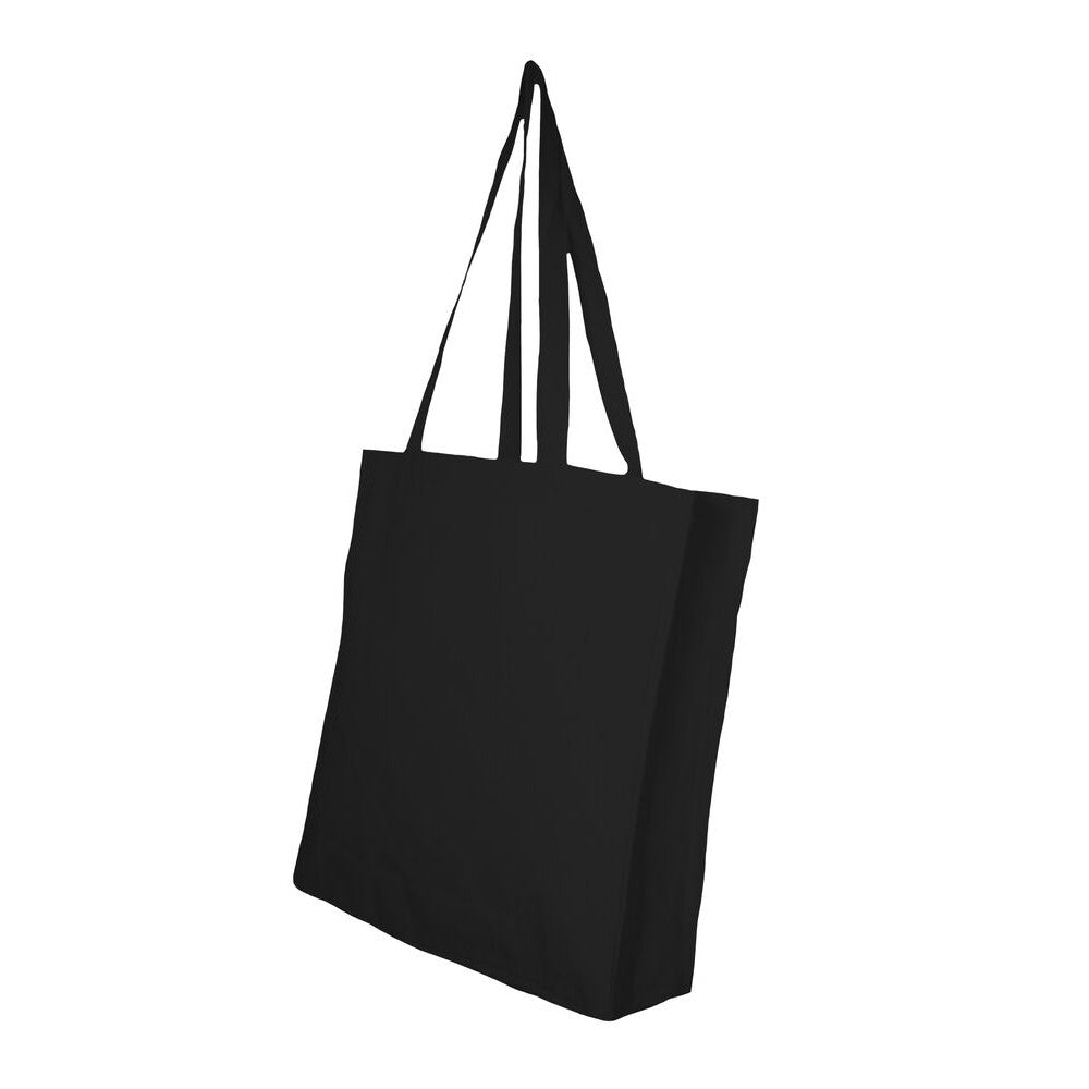Black - Front - United Bag Store Cotton Gusseted 207ml Shopper