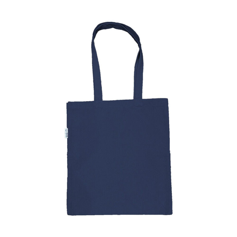 Navy - Front - United Bag Store Organic Cotton Gusseted 295ml Shopper