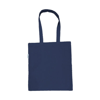 Navy - Front - United Bag Store Organic Cotton Gusseted 295ml Shopper