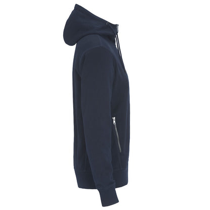 Navy - Side - Cottover Mens French Terry Full Zip Hoodie