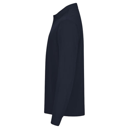 Navy - Lifestyle - Clique Mens Manhattan Long-Sleeved Polo Shirt