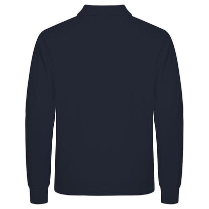 Navy - Back - Clique Mens Manhattan Long-Sleeved Polo Shirt