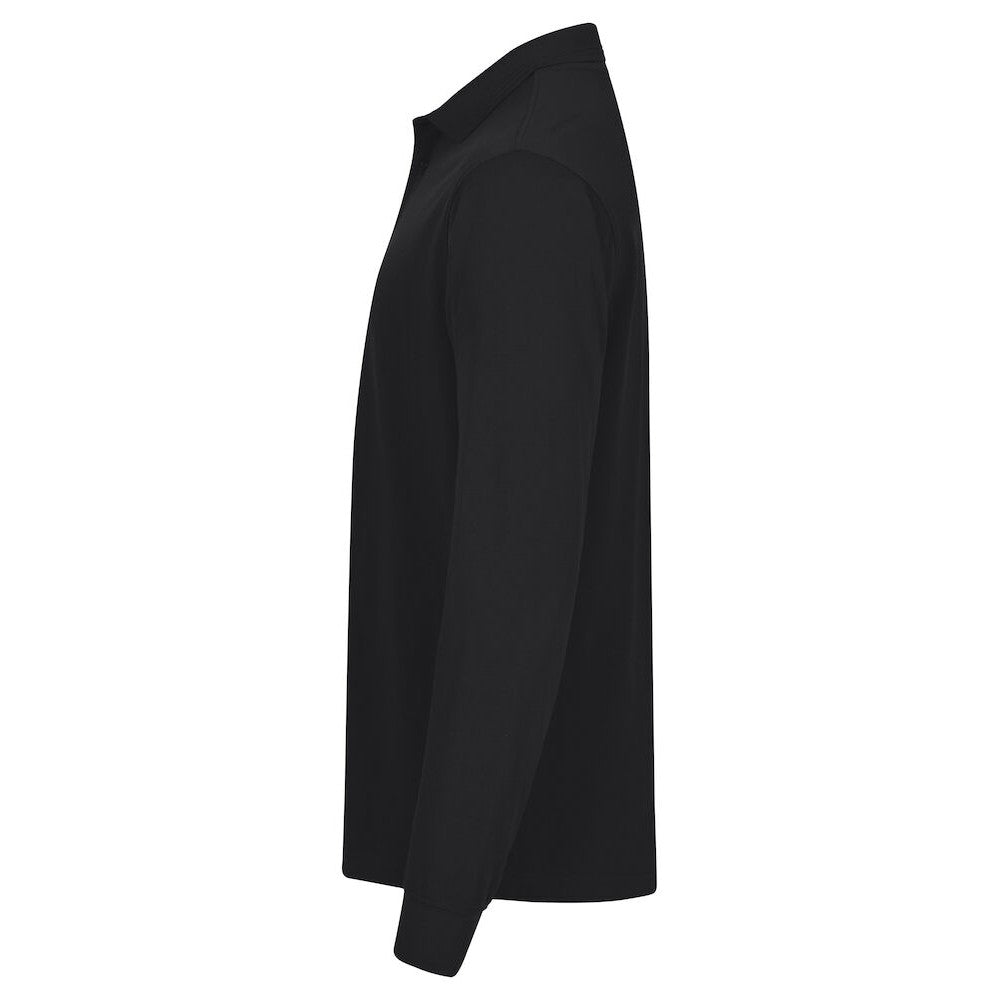 Black - Lifestyle - Clique Mens Manhattan Long-Sleeved Polo Shirt