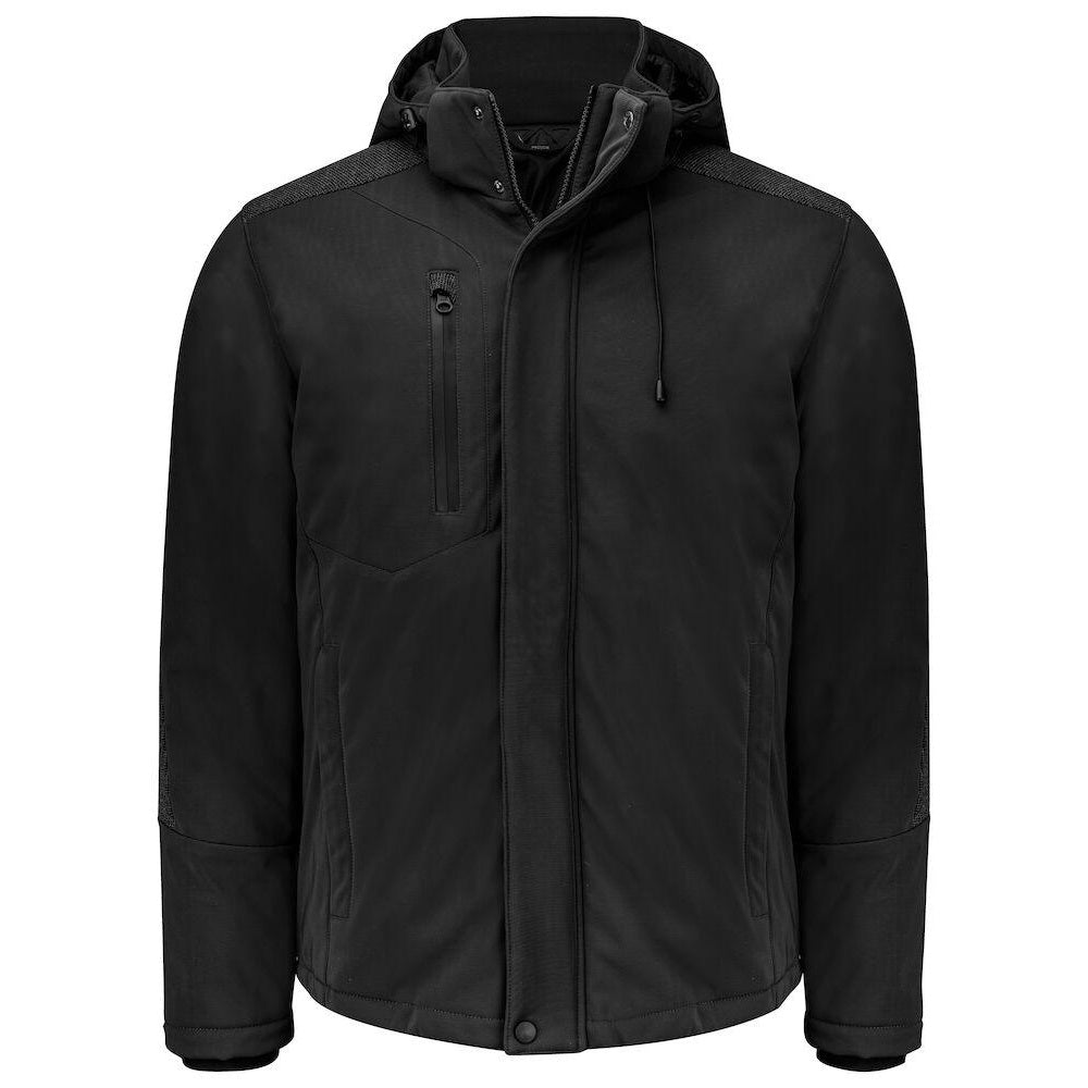 Black - Front - Projob Mens Lined Multi-Functional Padded Jacket