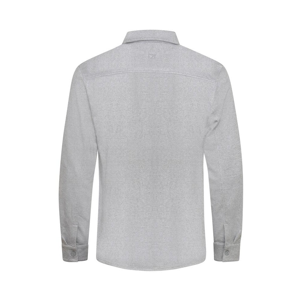 Grey Melange - Back - Cutter & Buck Mens Advantage Leisure Shirt